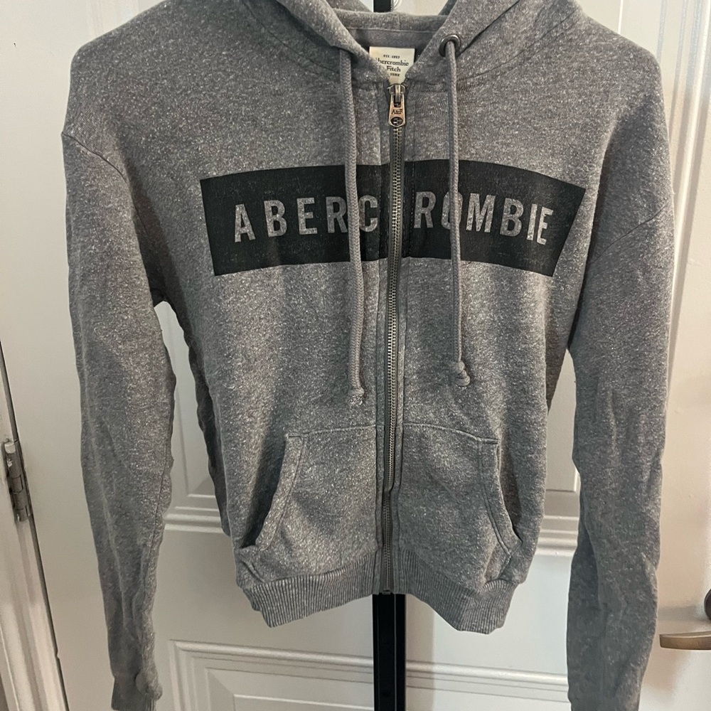 Abercrombie & Fitch Gray Zip-Up Hoodie